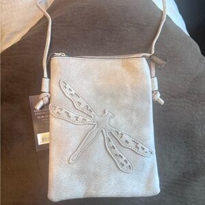 Dragonfly Tan Crossbody Bag